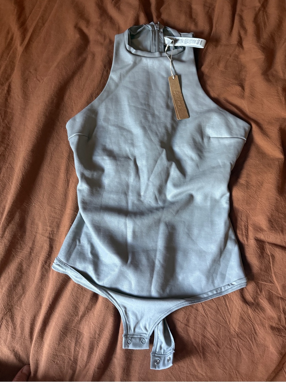 SKIMS Light Gray High Neck Bodysuit
